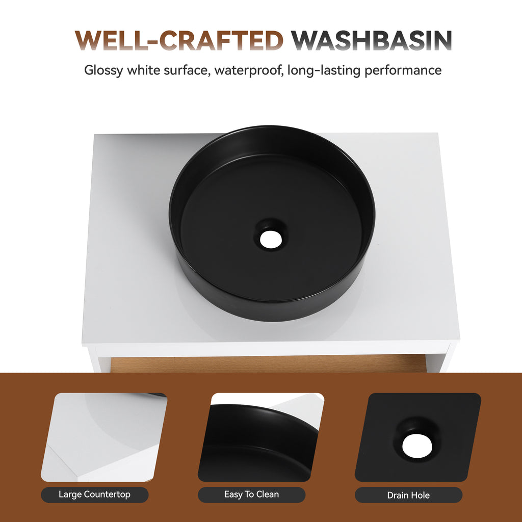 30" Floating Bathroom Vanity with Matte Finish