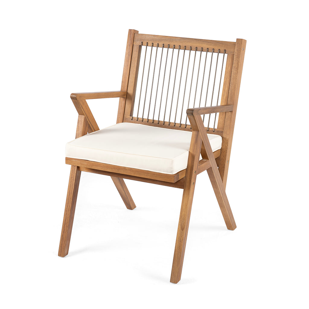 Patio Dining Chair with Cushion (Set of 2)