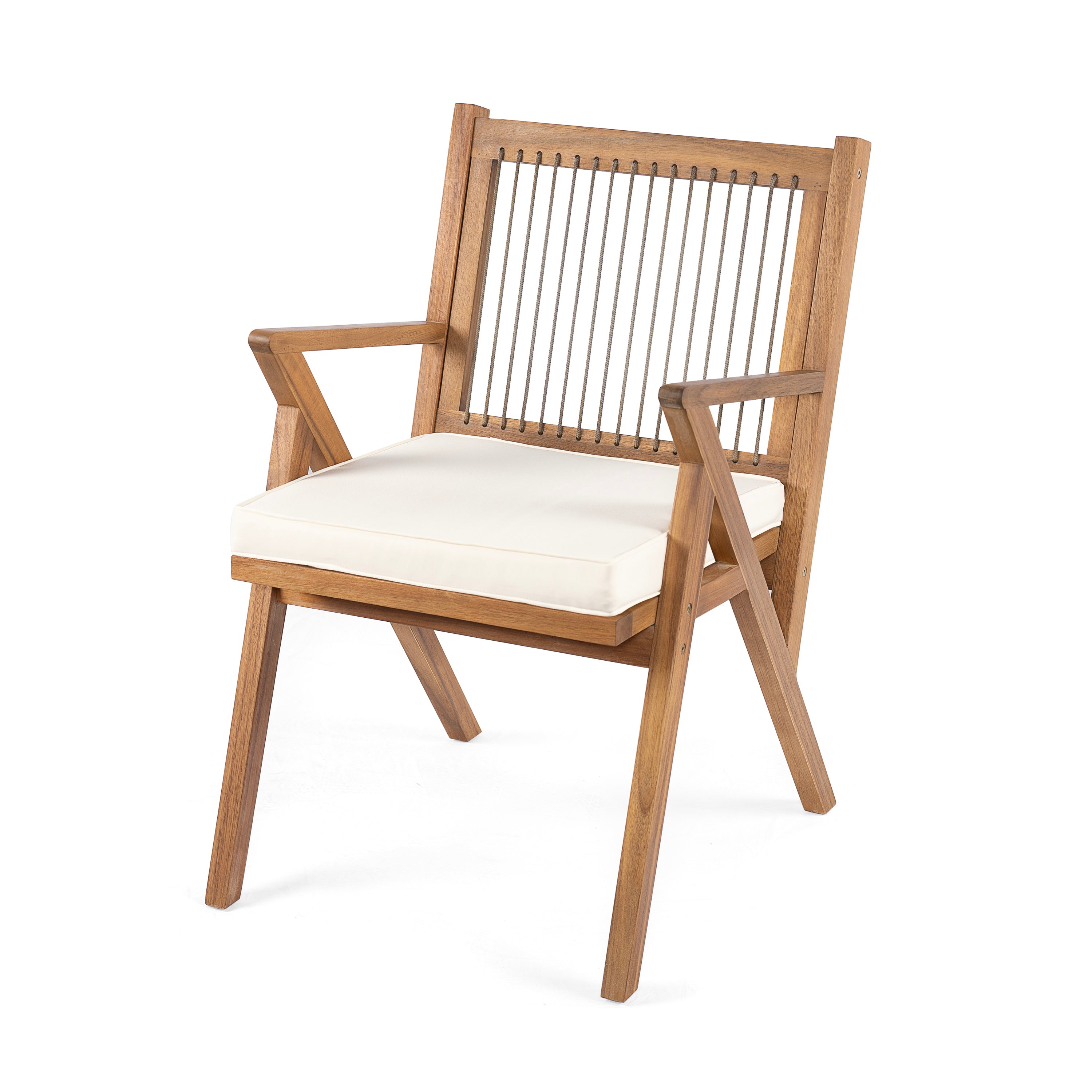 Patio Dining Chair with Cushion (Set of 2)