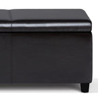 Avalon 54 Inch Wide Extra Large Storage Ottoman Bench in Tanners
