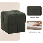 Ottoman Foot Rest Soft and Comfortable Corduroy Stool - Green
