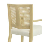 Arm Dining Chair Set of 2 - Light Ash & Beige