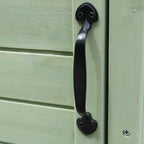 Outdoor Wooden Storage Shed, Tall Narrow Garden Tool Cabinet