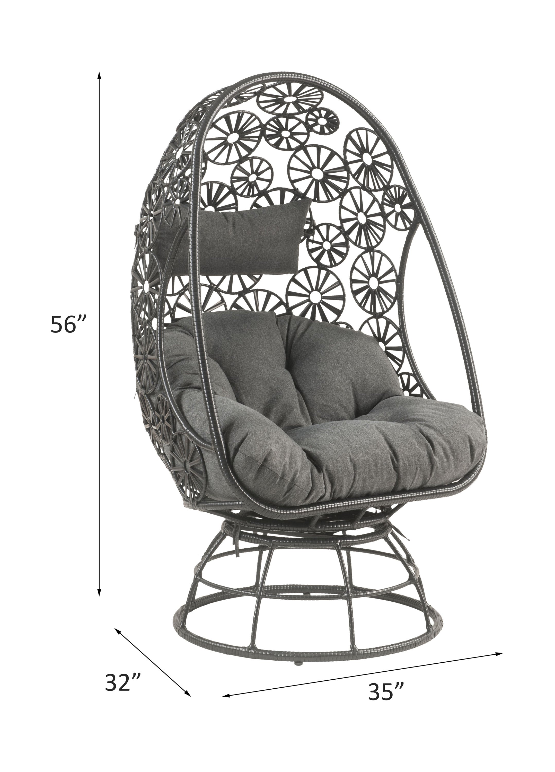 Hikre Clear Glass Patio Furniture Set