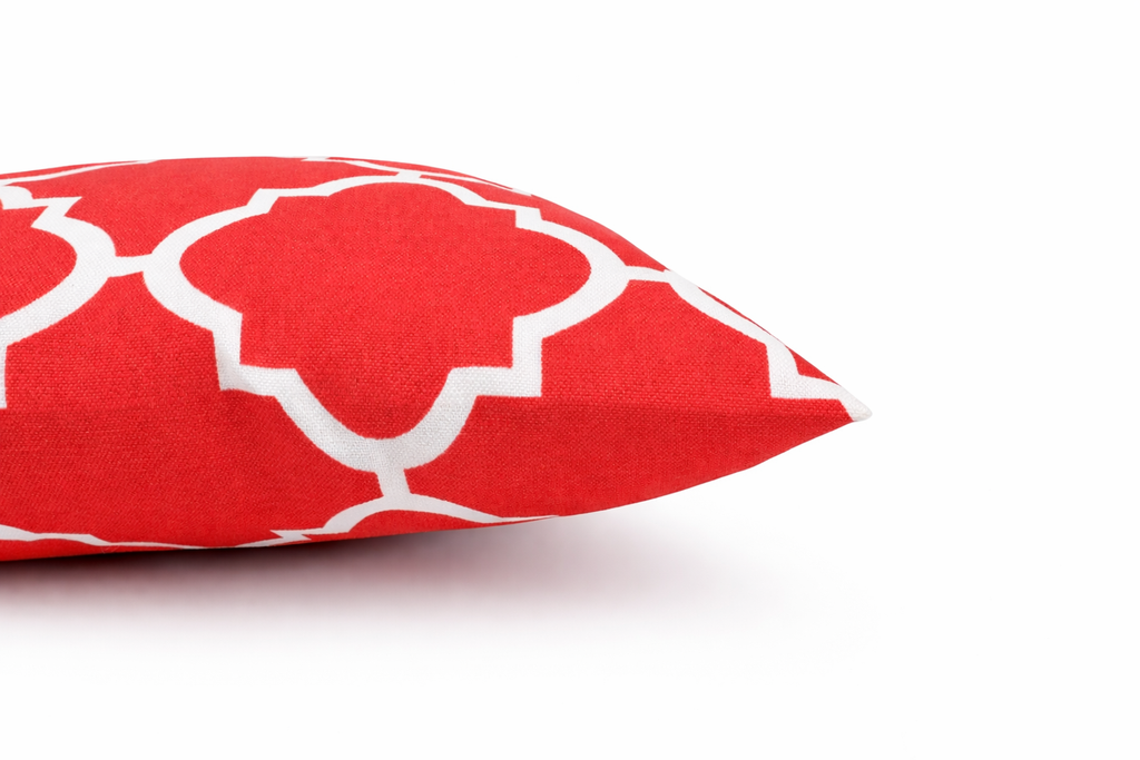 2 Pack Outdoor Pillow Covers - Red Trellis