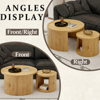 Round Nesting Coffee Table Set of 2