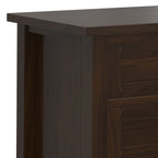 Warm Shaker Solid Wood Nightstand in Brunette