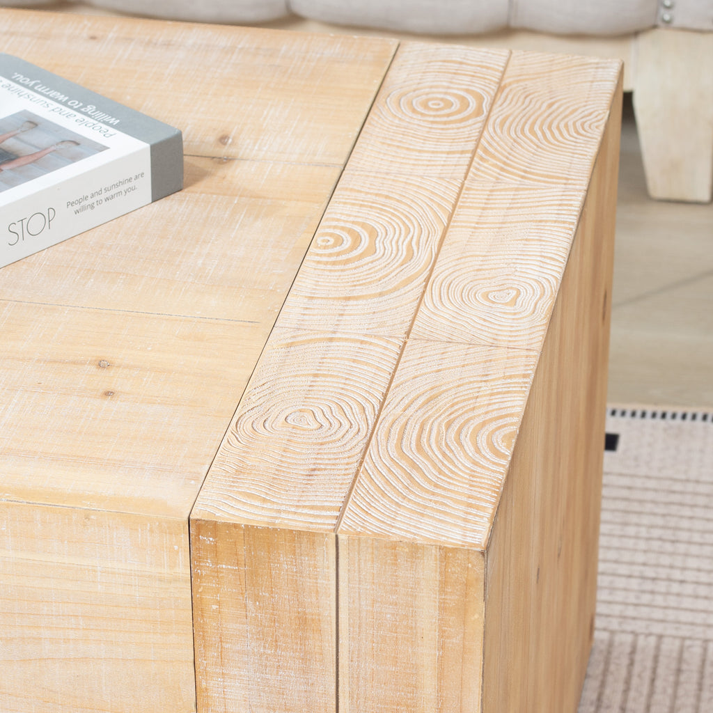 49" Rustic Wood Coffee Table