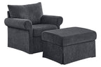 37.5" Accent Chair with Ottoman