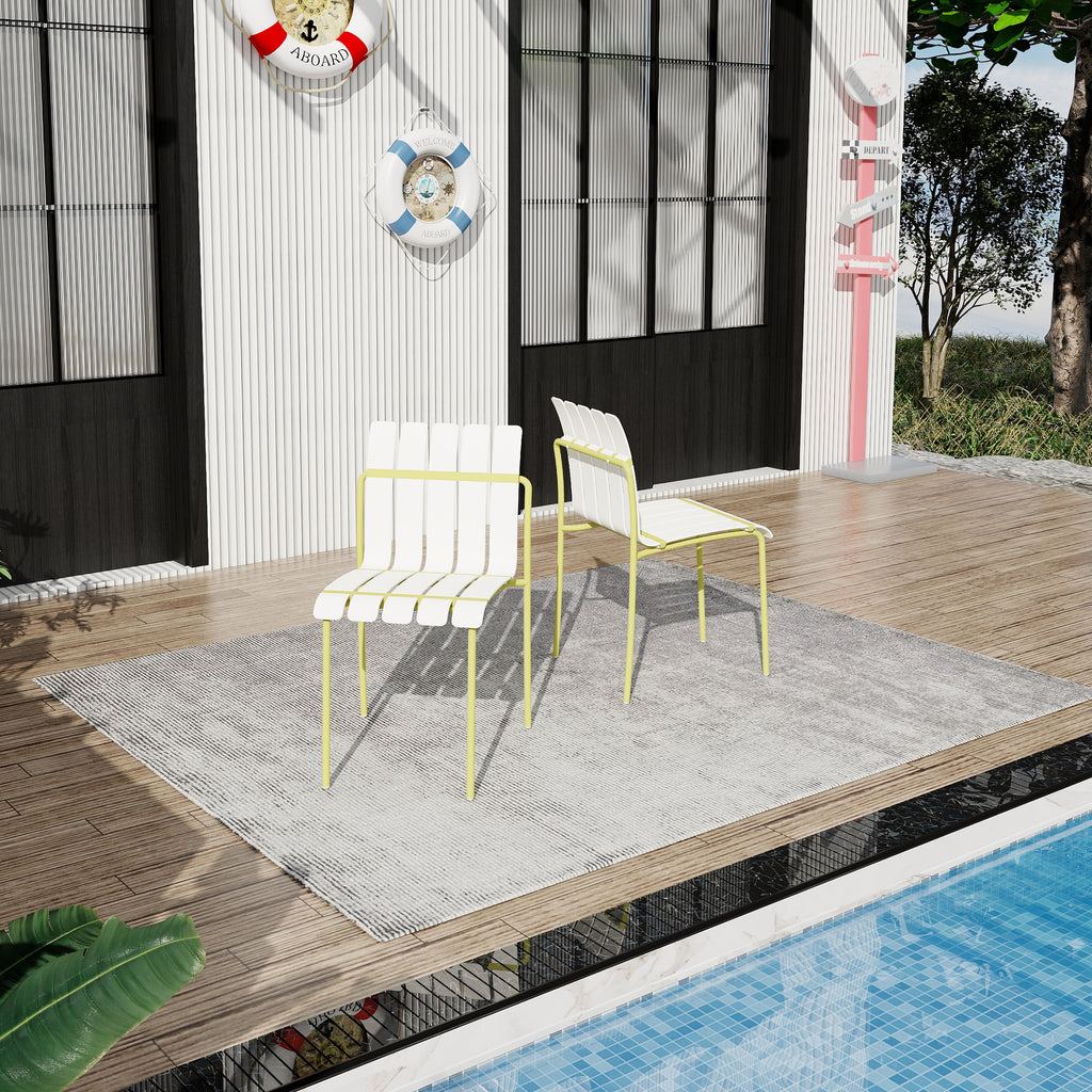 Summer 4-Pack Modern Striped Color Block Chairs