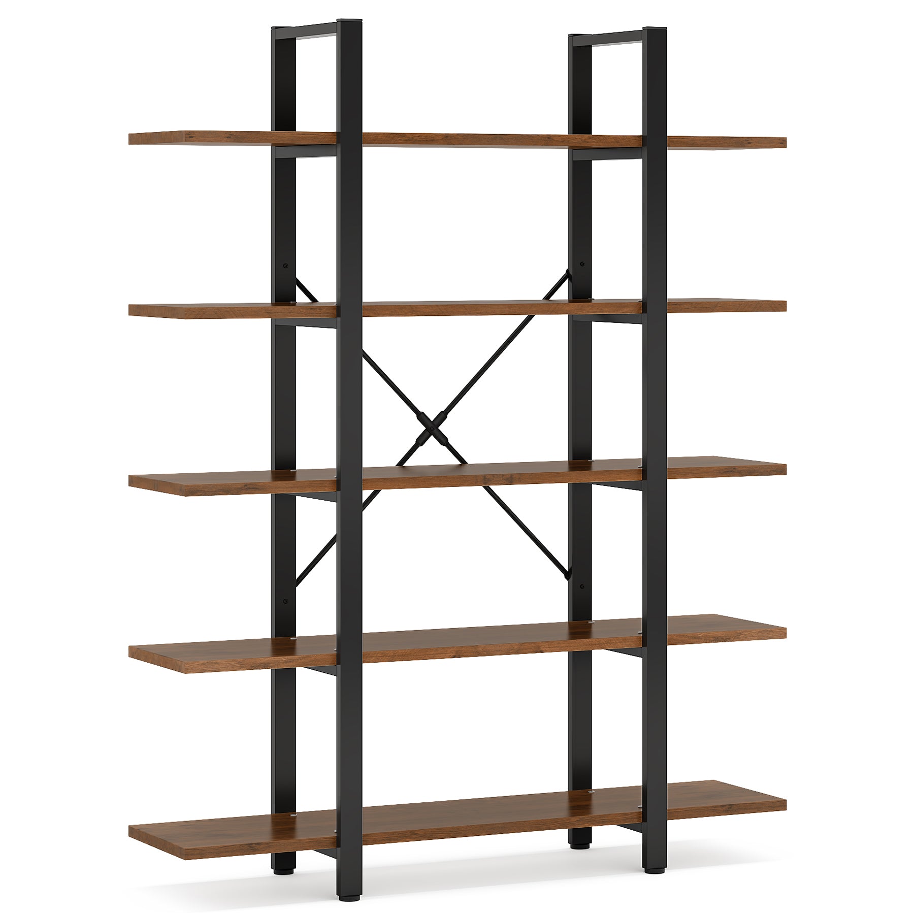 Vintage Industrial 5-Tier Bookshelf
