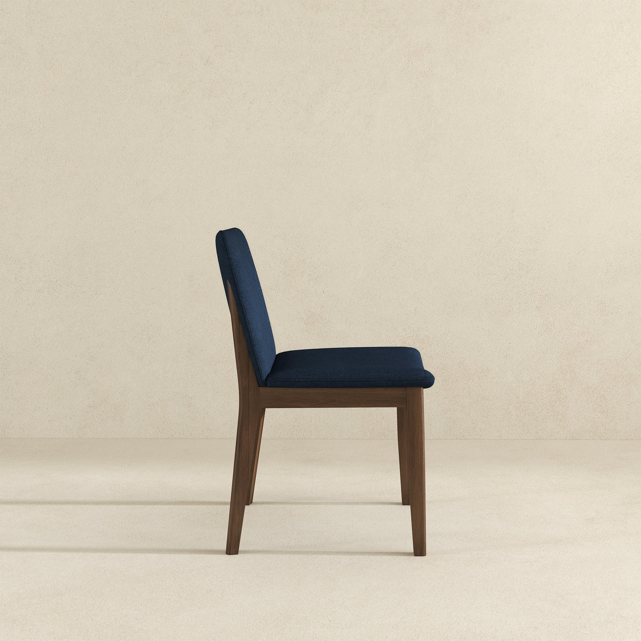 Laura Blue Linen Solid Wood Dining Chair Set of 2
