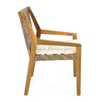 Outdoor Dining Chair Set - Acacia Wood and Wicker
