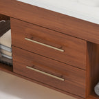 Mid-Century Modern 35.4" Bathroom Vanity with Integrated Sink