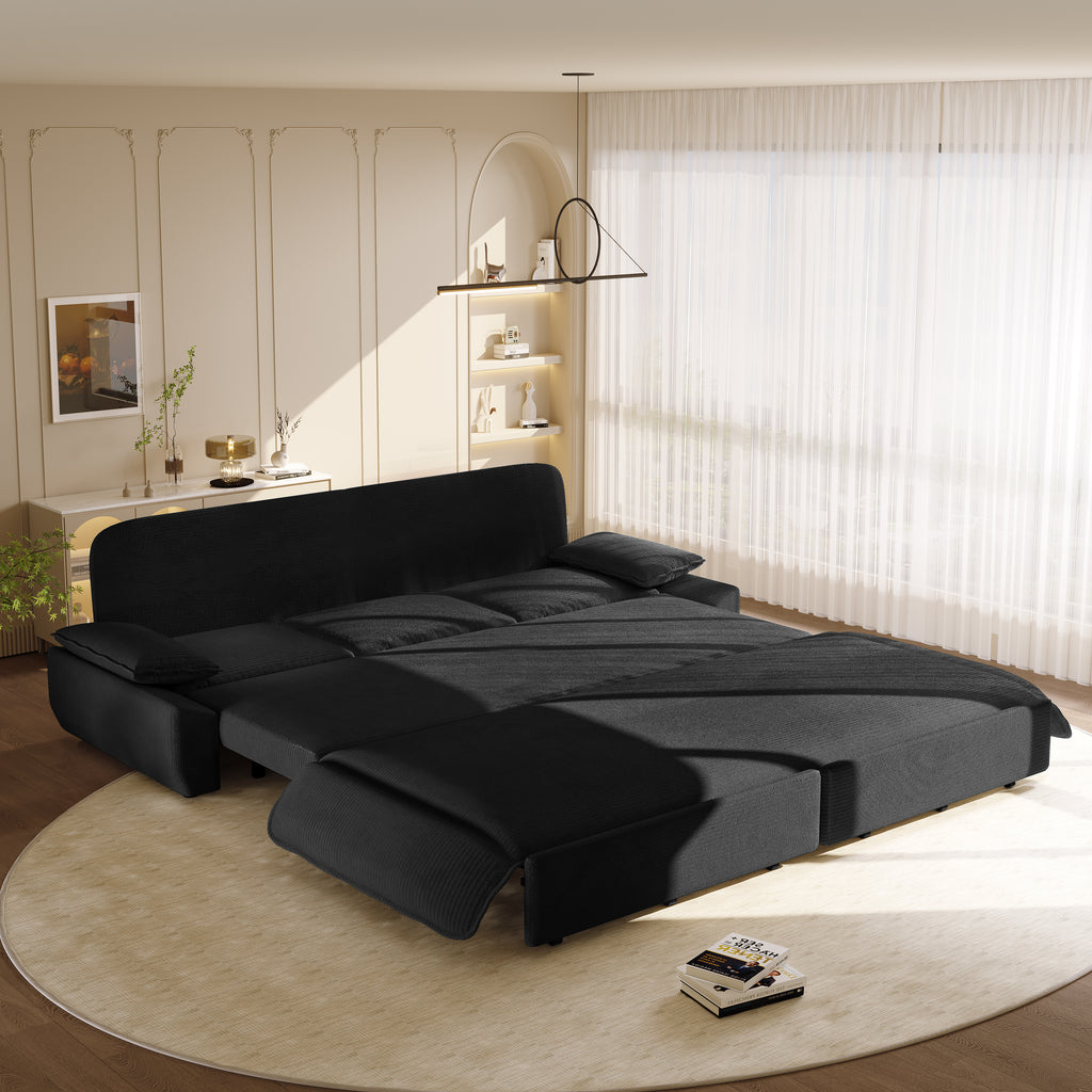 94.5" King Size Pull Out Sofa Bed - 3-in-1 Convertible Sleeper Sofa