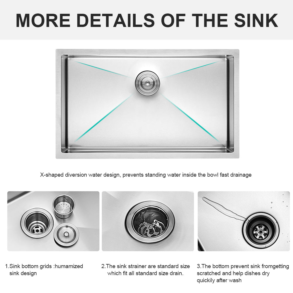 30 Inch Undermount Stainless Steel Kitchen Sink