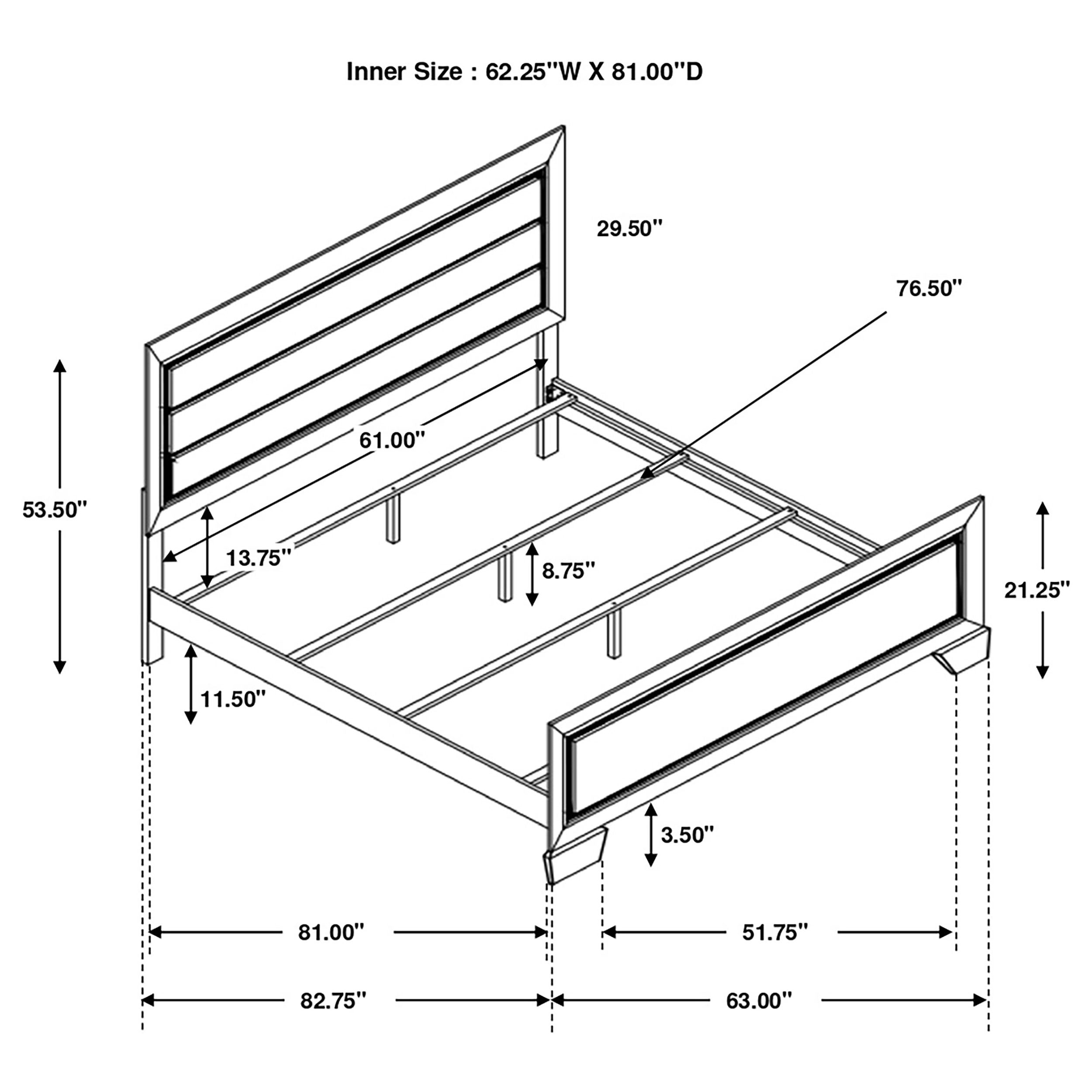 Harrison Wood Queen Panel Bed - Dark Cocoa