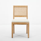 Farmhouse Rattan Dining Chairs Set of 2