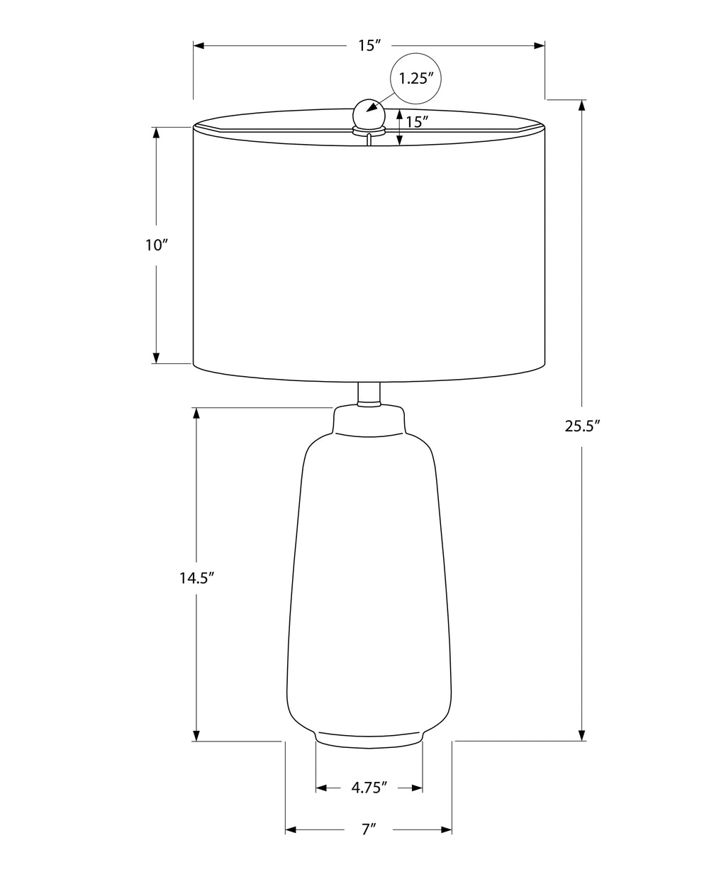 Modern 26"h Table Lamp