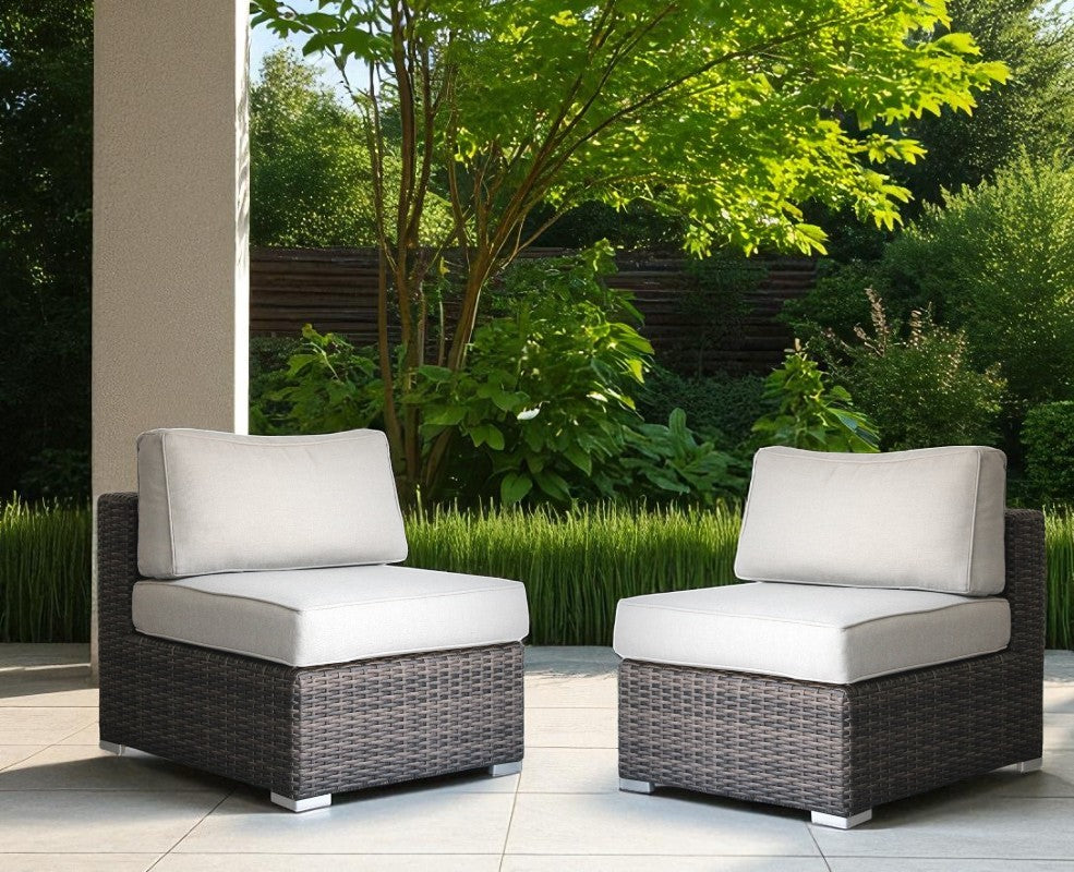 Minnesota Wicker Sectional Armless Seats
