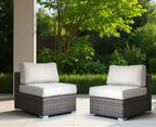 Minnesota Wicker Sectional Armless Seats
