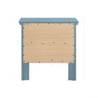 Teal Elegance Nightstand With Drawers