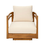 Acacia Wood Outdoor Swivel Chair