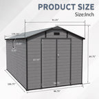 8x14 FT Plastic Outdoor Storage Shed