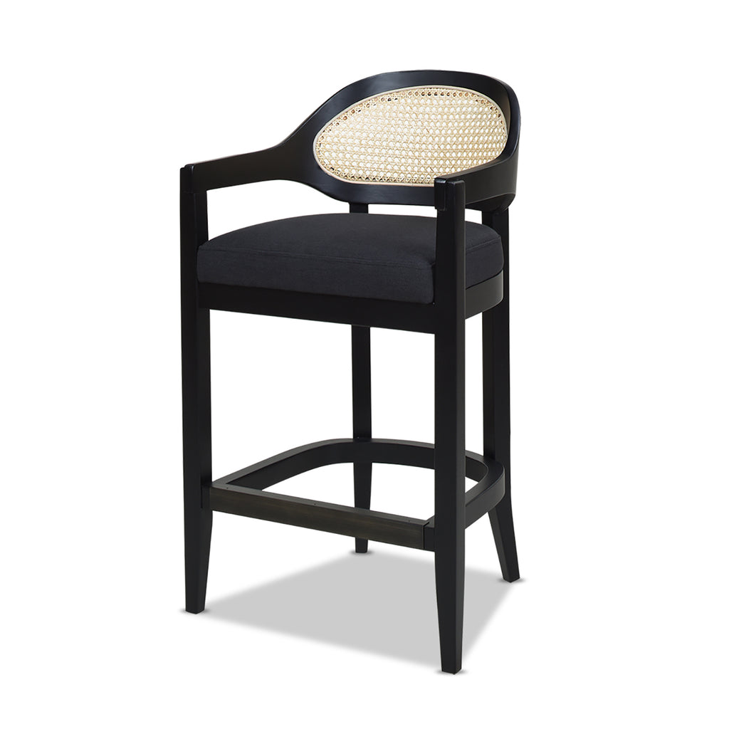 Americana Mid-Century Modern 26" Cane Back Counter Stool