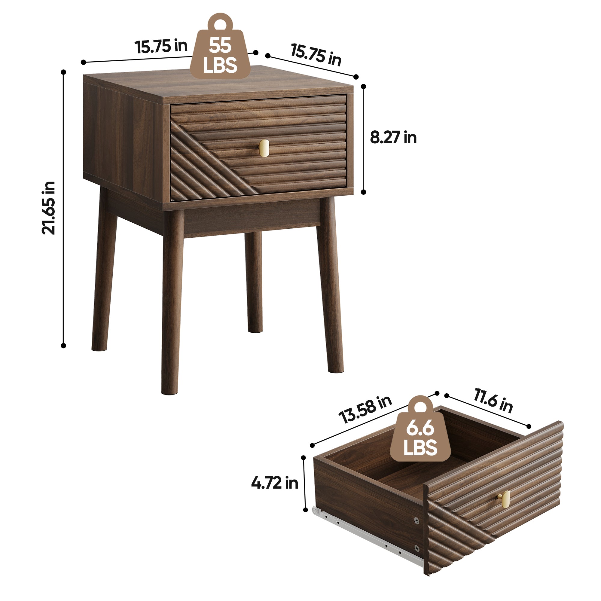 Medieval-Modern Style Nightstand