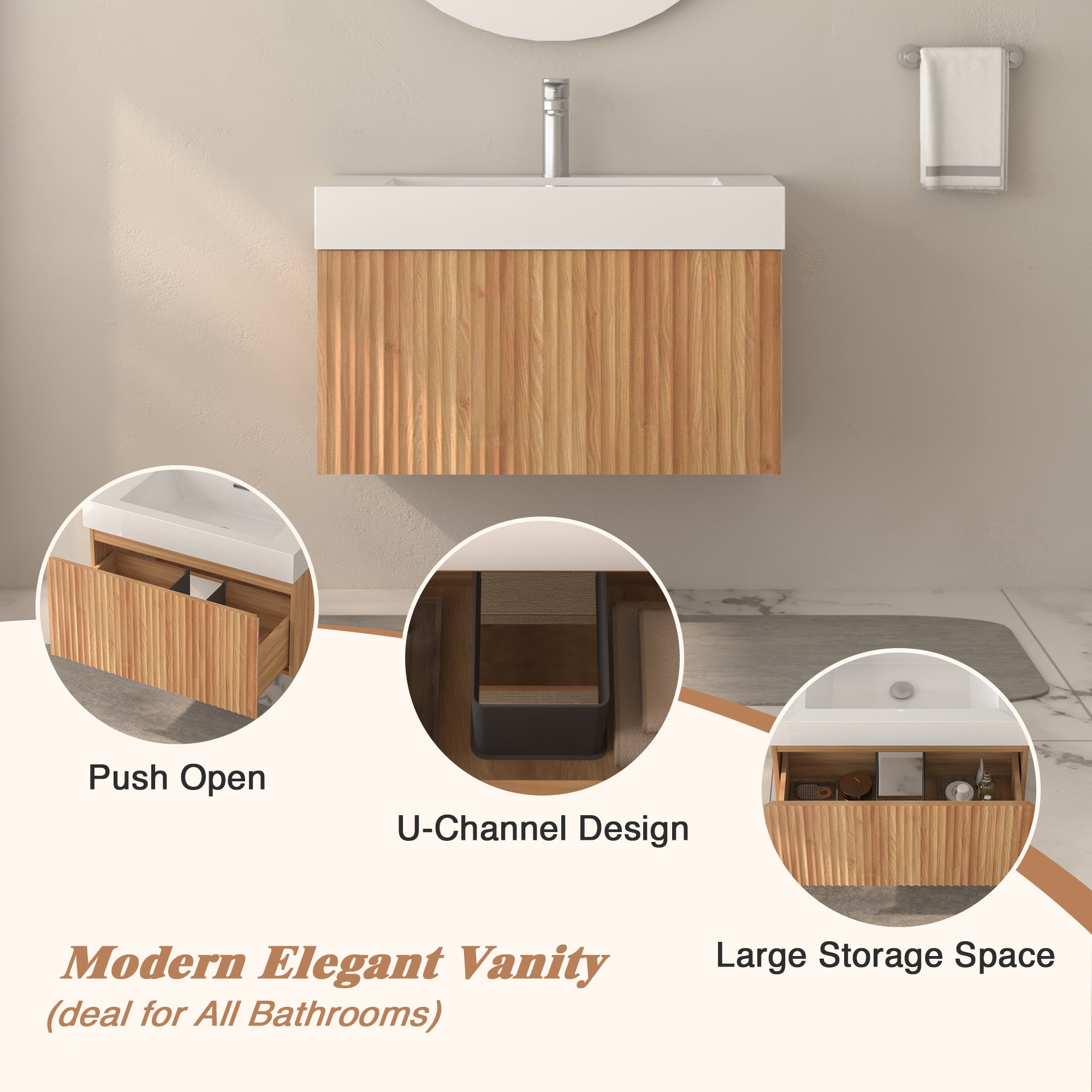 30" Bathroom Vanity with Sink