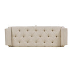 Jacqueline 57.5" Tufted Roll Arm Storage Bench, Sky Neutral