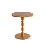 Round Side Table with MDF Tabletop and Solid Wood Legs
