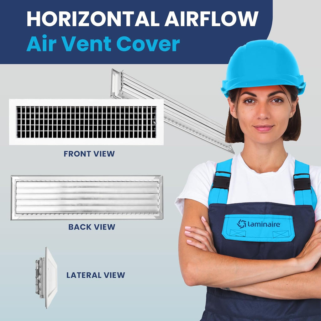 AC Register Vent Cover 24X6 Inch - Adjustable Aluminum HVAC Grille