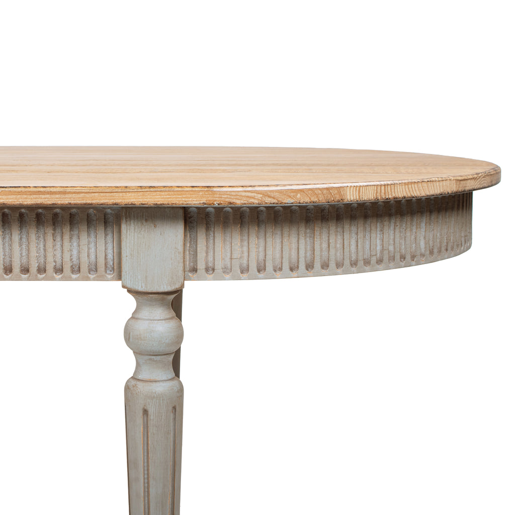 Colette 94" Reclaimed Wood Oval Dining Table, Antique