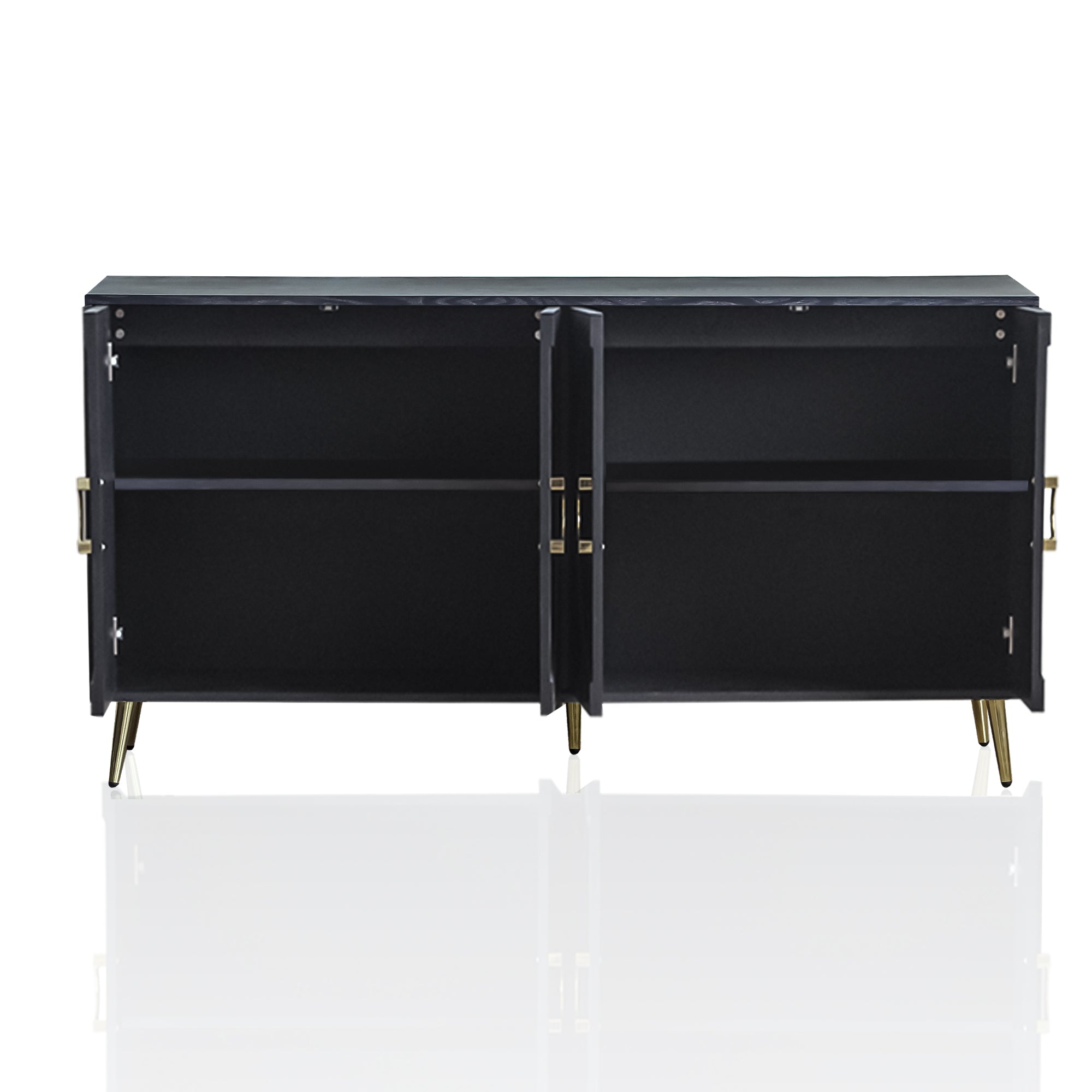 Modern Lacquered 4 Door Wooden Cabinet Sideboard Buffet