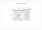 Artisan 48 Inch Wide Solid Wood TV Stand in Russet