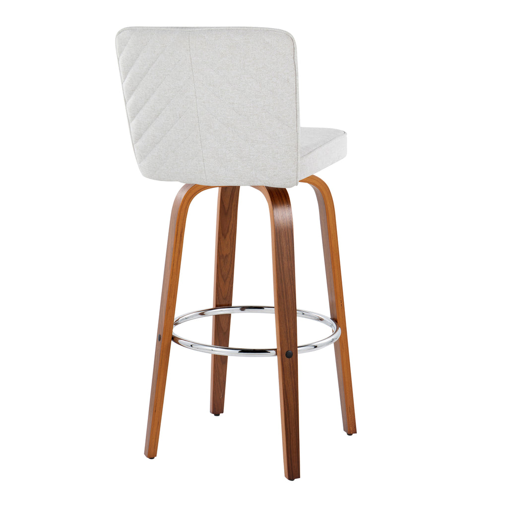 30" Contemporary Fixed-Height Barstool with Swivel