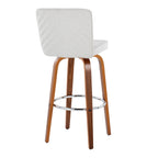 30" Contemporary Fixed-Height Barstool with Swivel