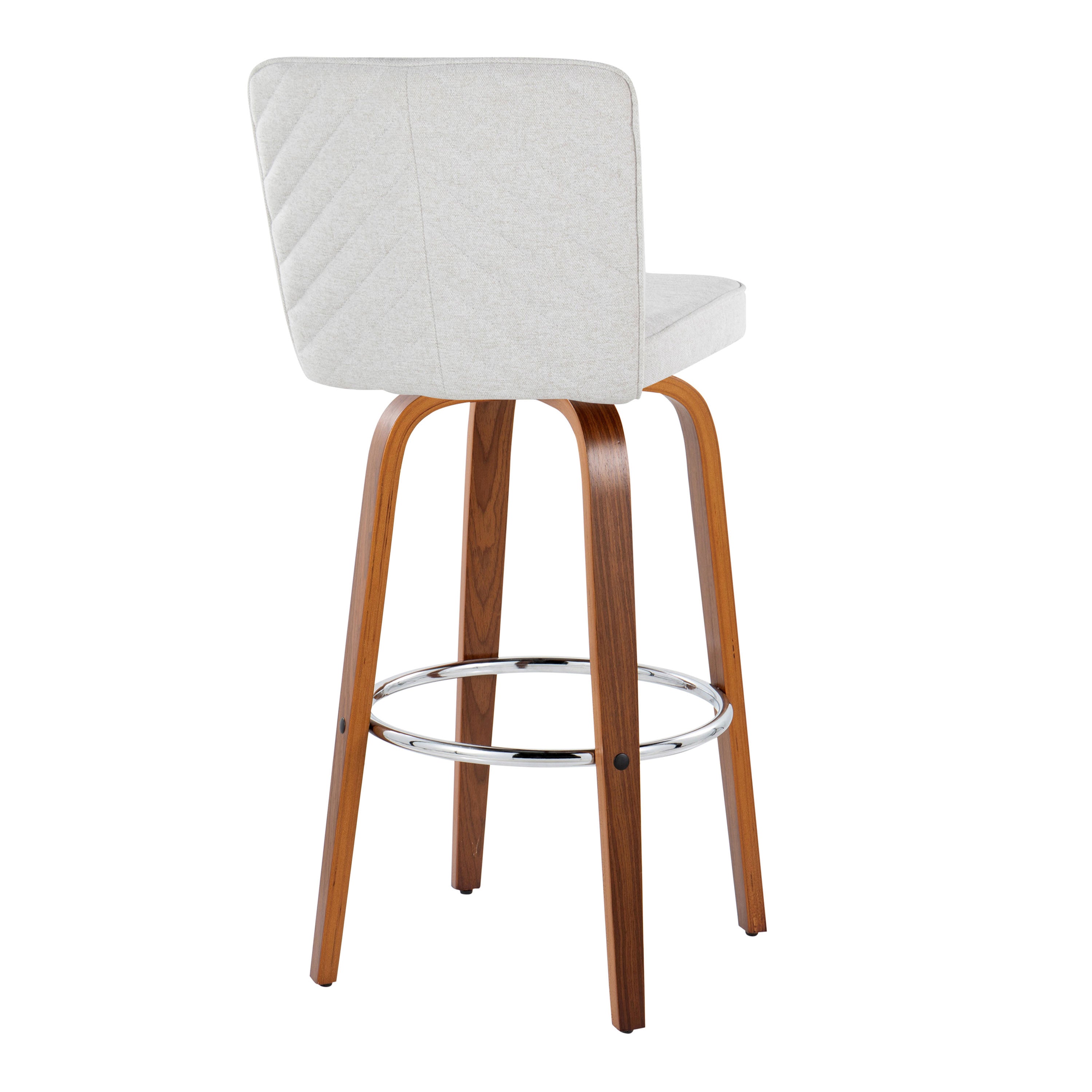 30" Contemporary Fixed-Height Barstool with Swivel
