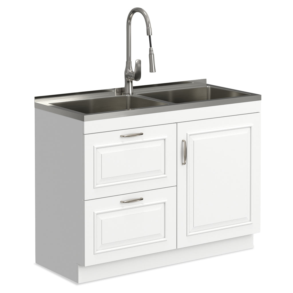 Darwin All-In-One 46-Inch Laundry Utility Sink and Cabinet