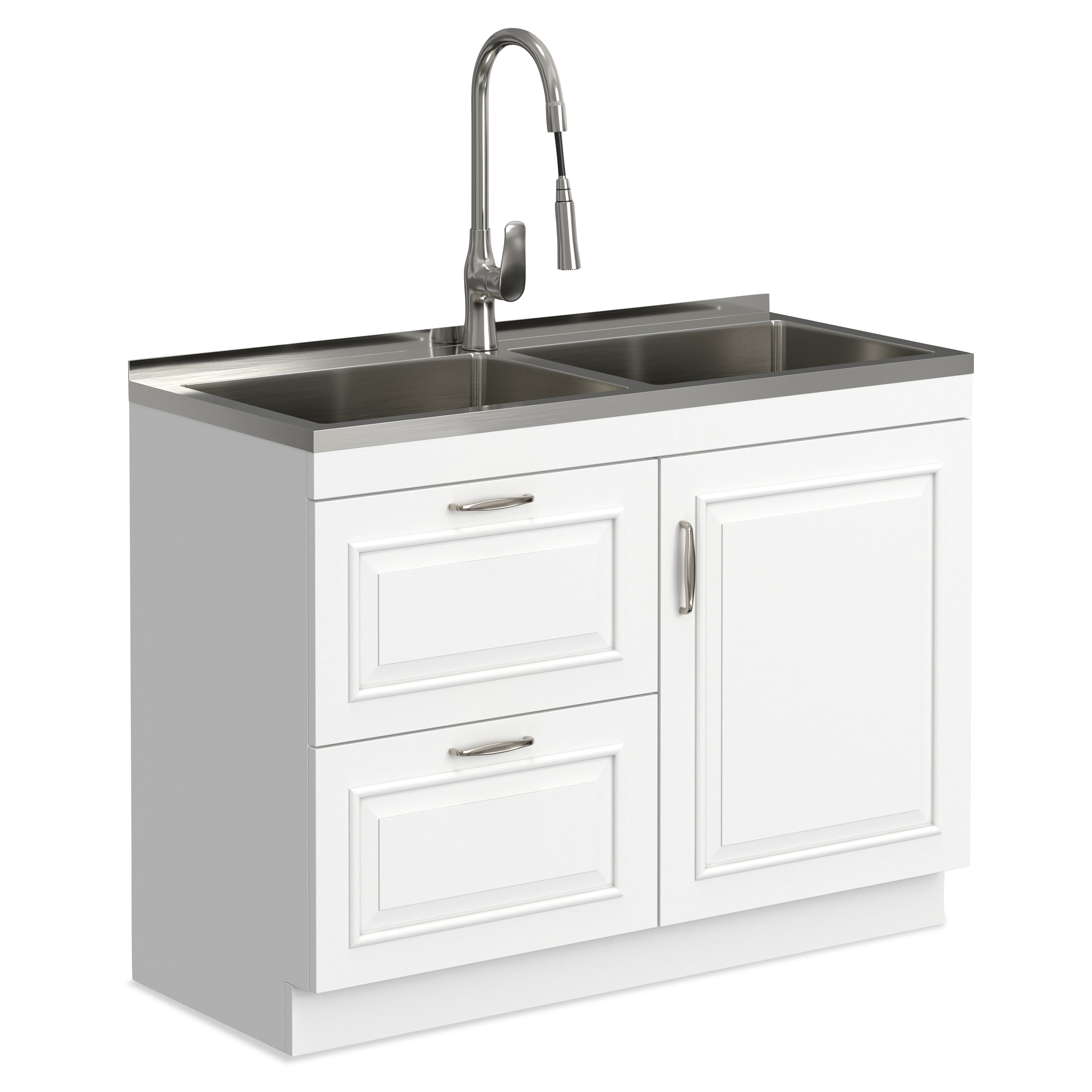 Darwin All-In-One 46-Inch Laundry Utility Sink and Cabinet