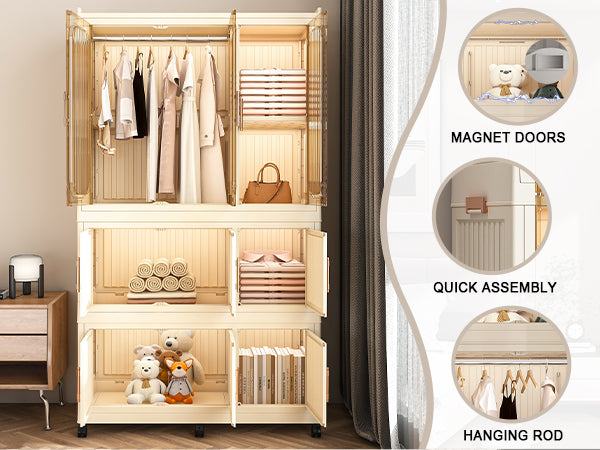 Portable Wardrobe Closet Storage Organizer