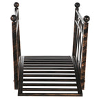 Outsunny 3.3' Metal Arch Zen Garden Bridge with Safety Siderails