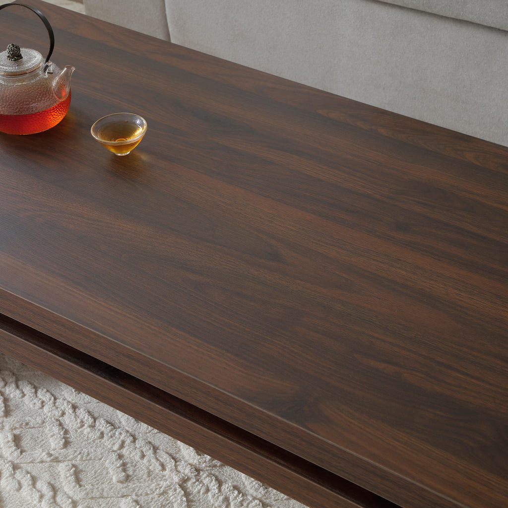 Wood Coffee Table, Mid Century Modern Farmhouse Wooden Coffee Tables for Living Room