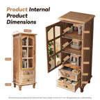 Rustic Wooden Storage Cabinet with Decorative Cutout Door