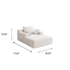 71.65'' Corduroy Chaise Lounge Sofa