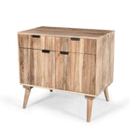 Stylish Mango Wood 2-Drawer 2-Door Cabinet