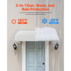 Window Awning Door Canopy 48x42 in Aluminum Alloy