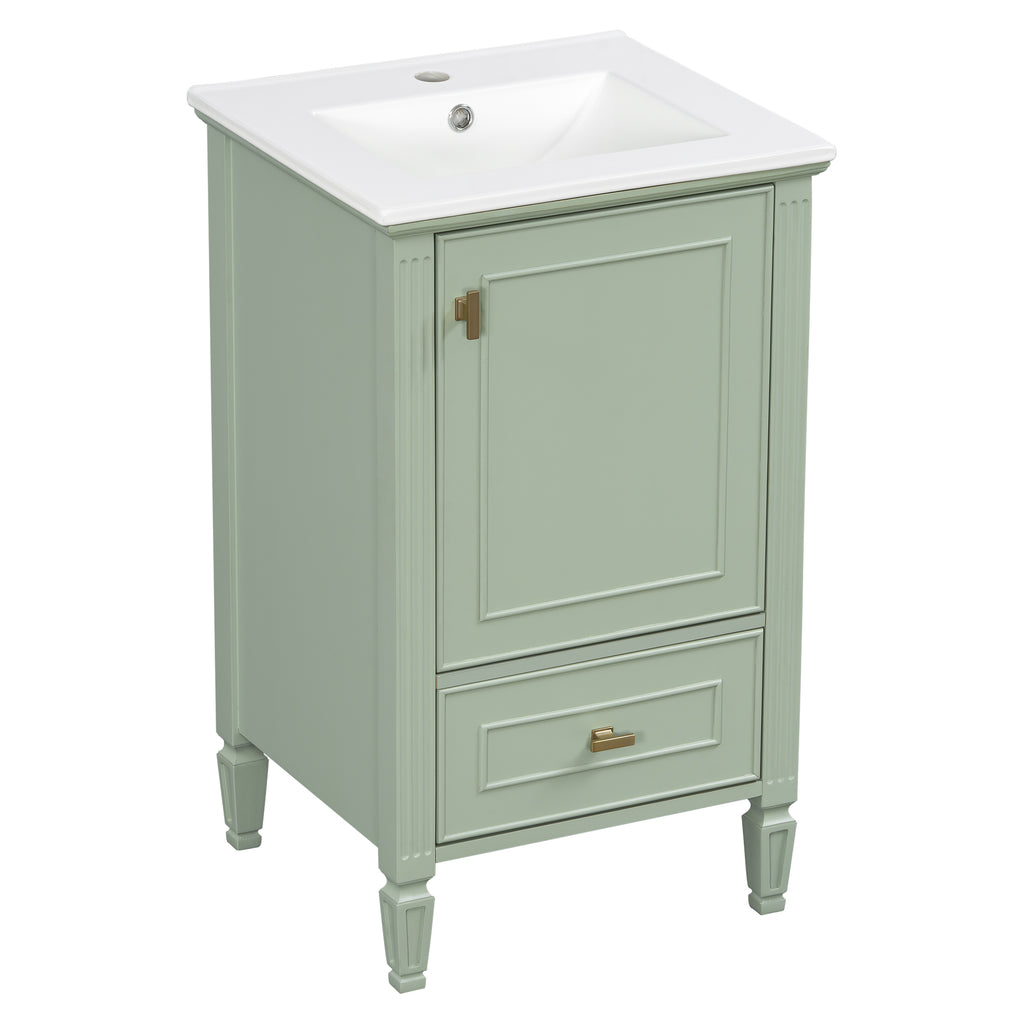 20" Bathroom Vanity with Ceramic Sink